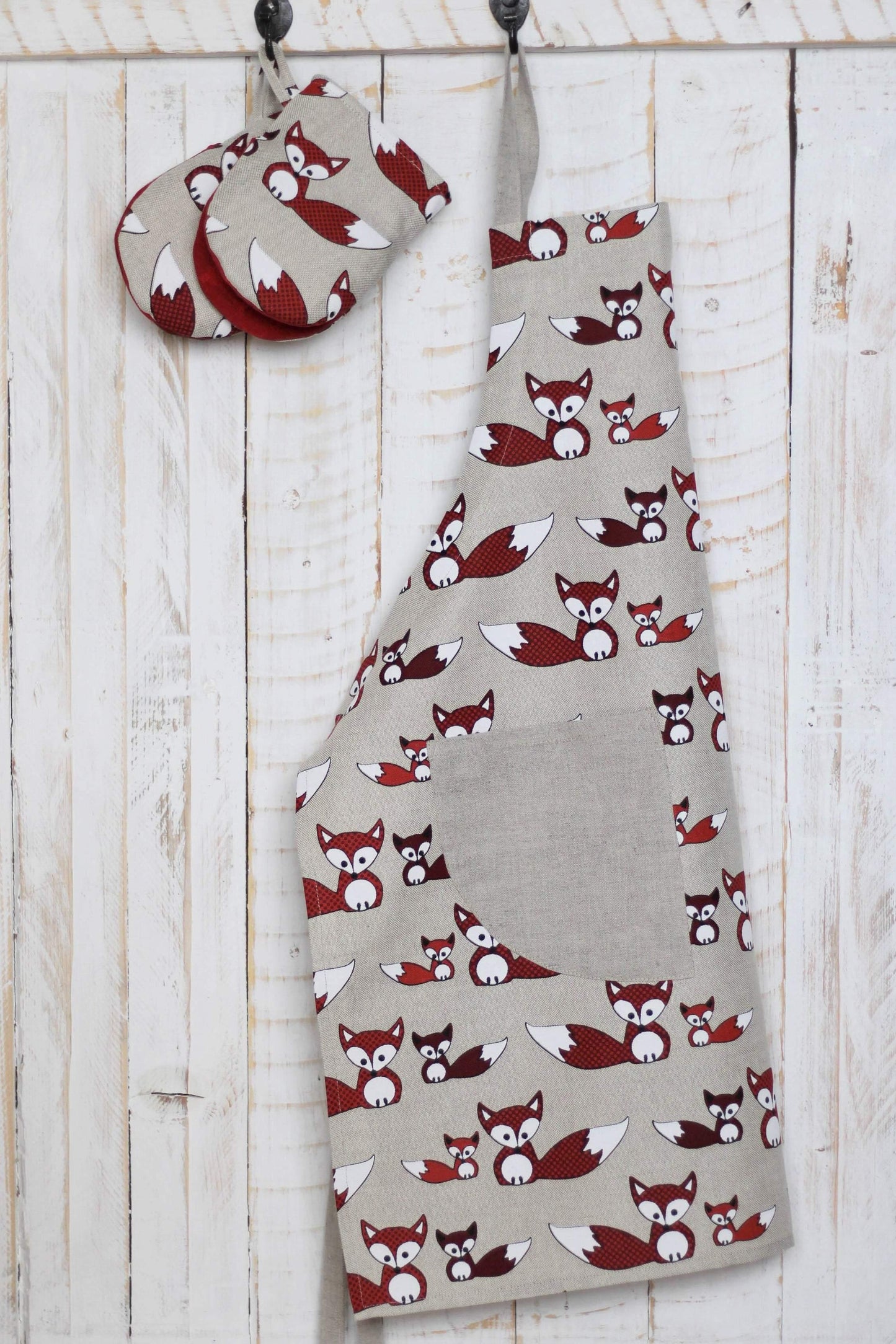 Kitchen apron FOXES - Linen4me