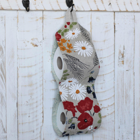 Toilet roll holder FLOWERS - Linen4me