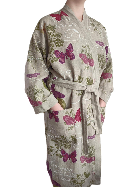 Bathrobe BUTTERFLIES - Linen4me
