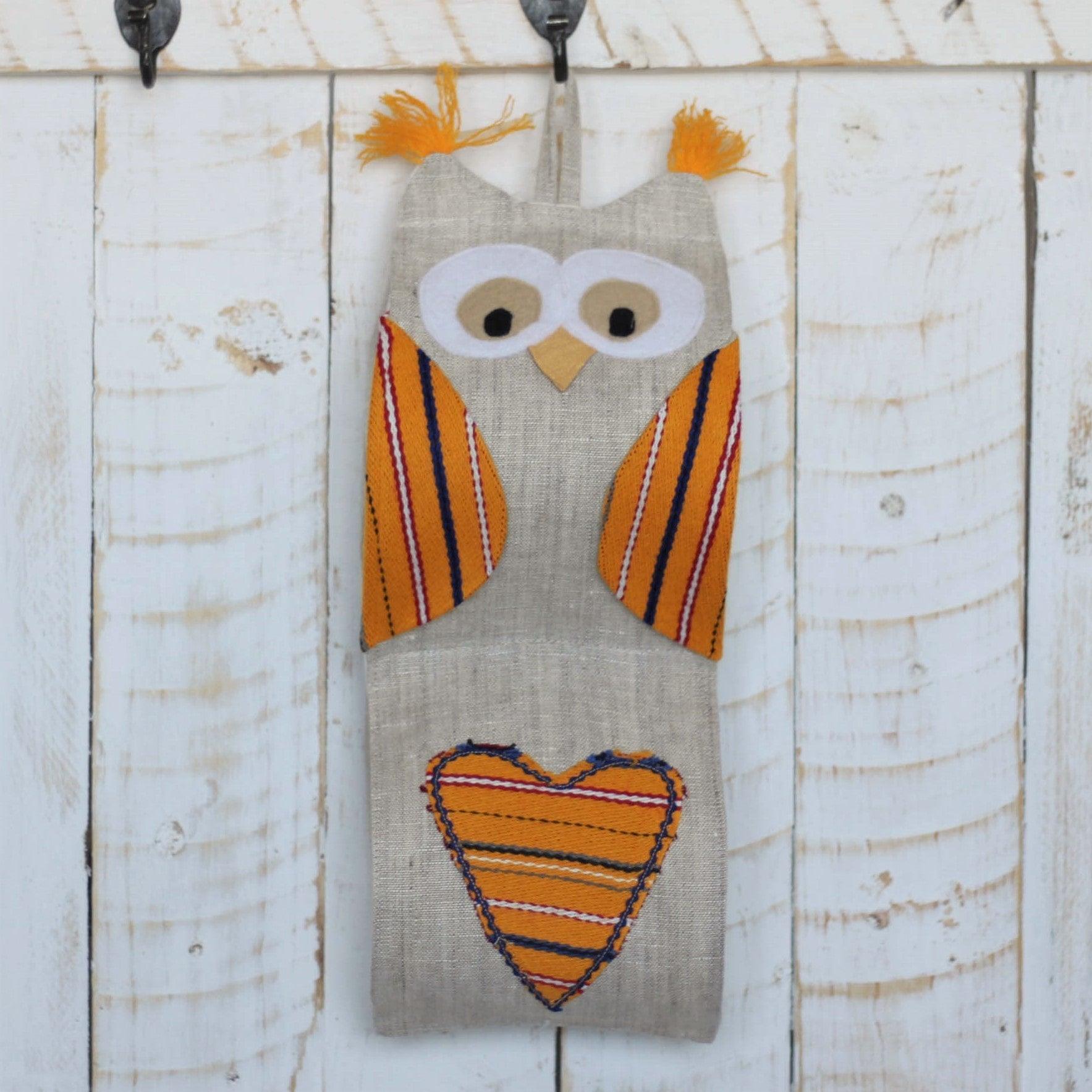 Toilet roll holder OWL - Linen4me