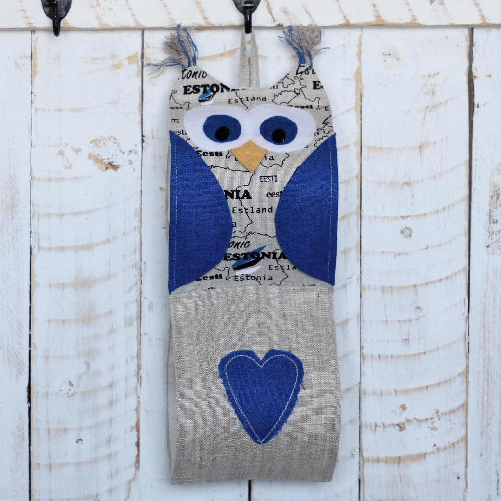 Toilet roll holder OWL - Linen4me