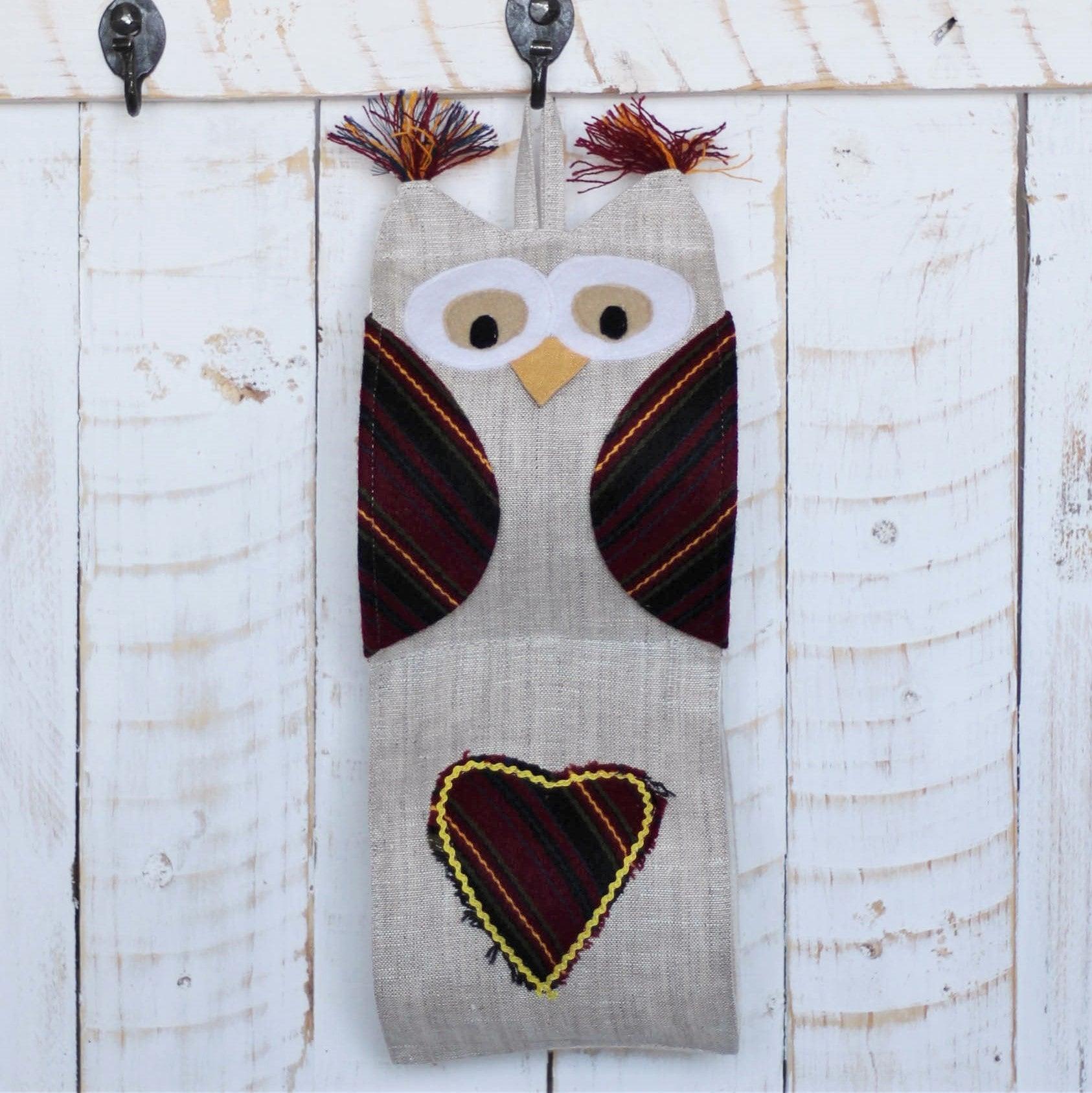 Toilet roll holder OWL - Linen4me