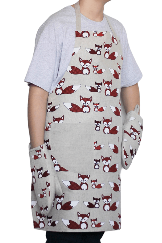 Kitchen apron FOXES - Linen4me
