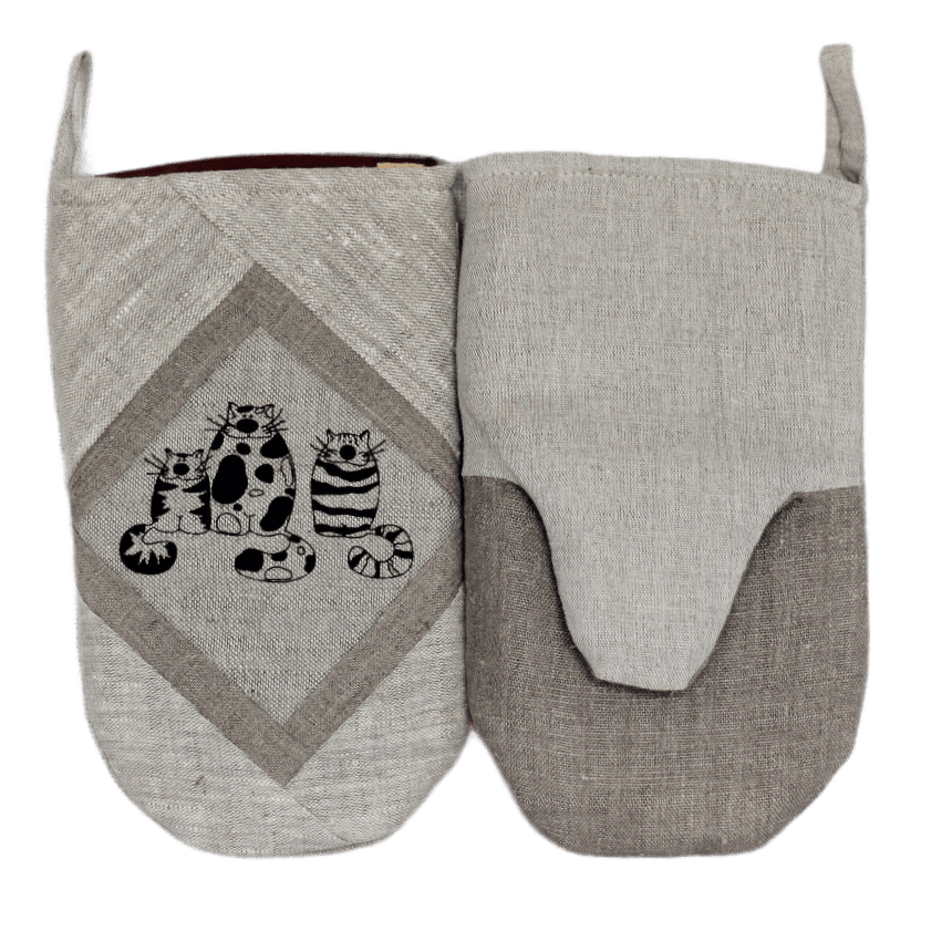 Oven mitt THREE CATS - Linen4me