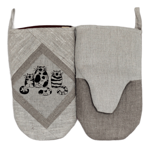 Oven mitt THREE CATS - Linen4me