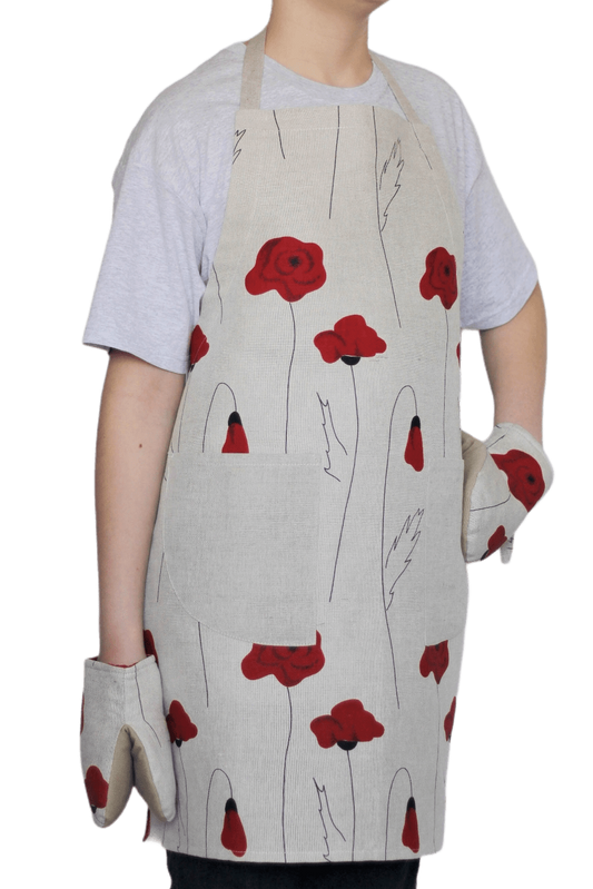 Apron POPPIES - Linen4me