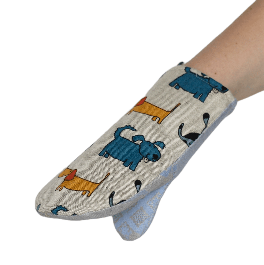 Oven mitt COLORED DOGS - Linen4me