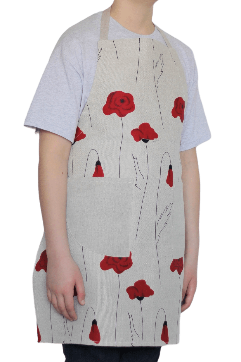 Apron POPPIES - Linen4me