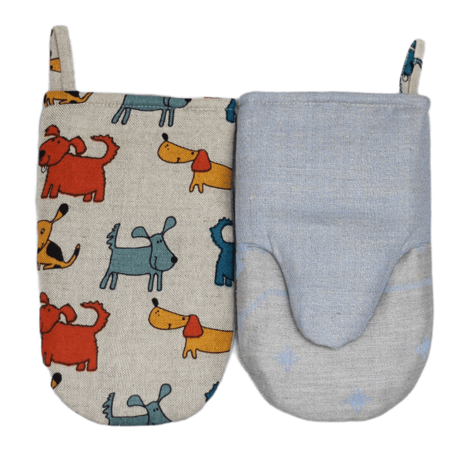 Oven mitt COLORED DOGS - Linen4me