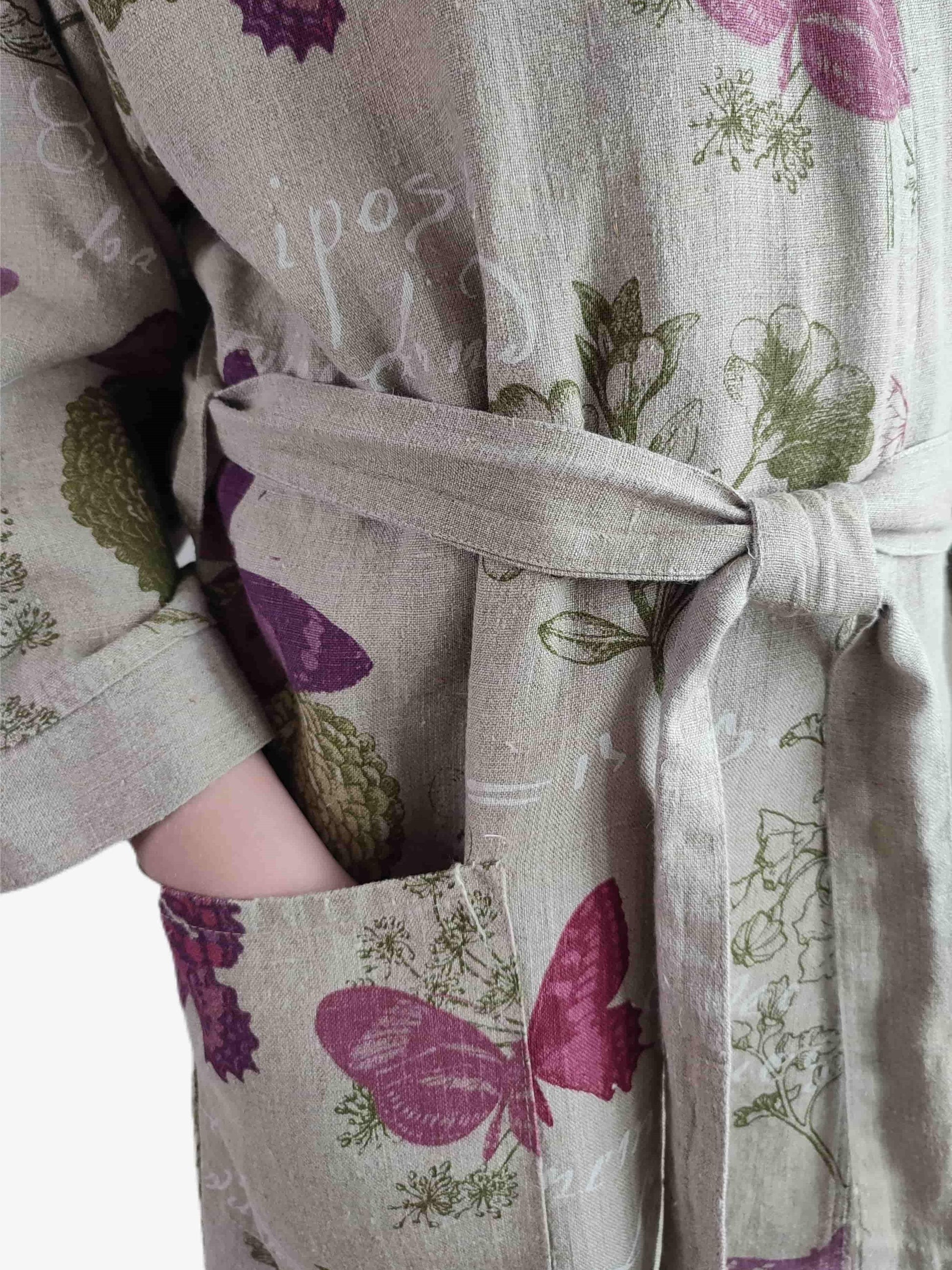 Bathrobe BUTTERFLIES - Linen4me