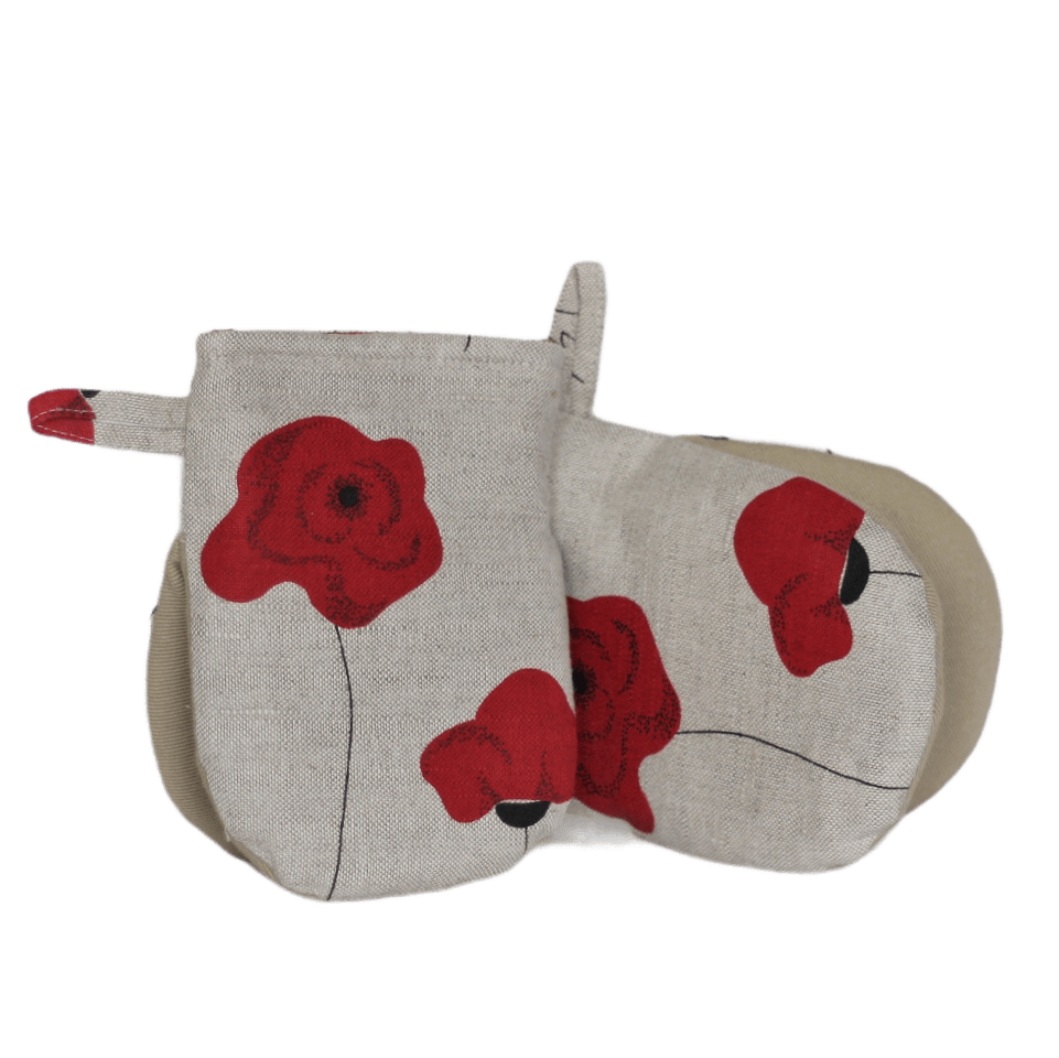 Oven mitt POPPIES - Linen4me