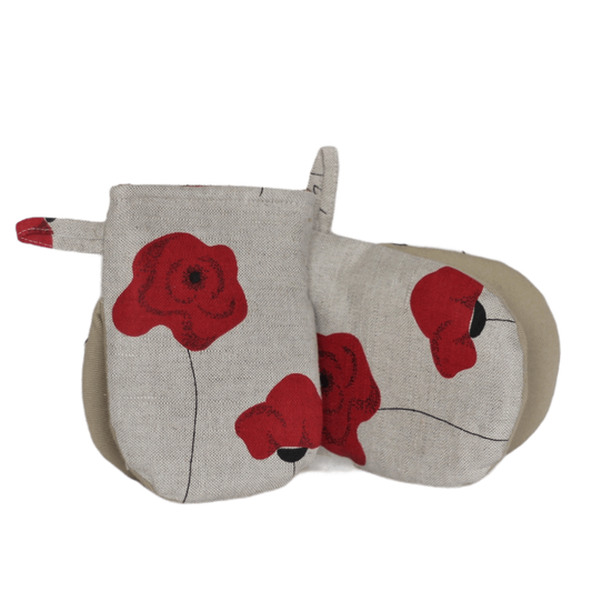 Oven mitt POPPIES - Linen4me