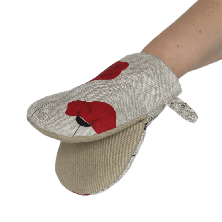 Oven mitt POPPIES - Linen4me