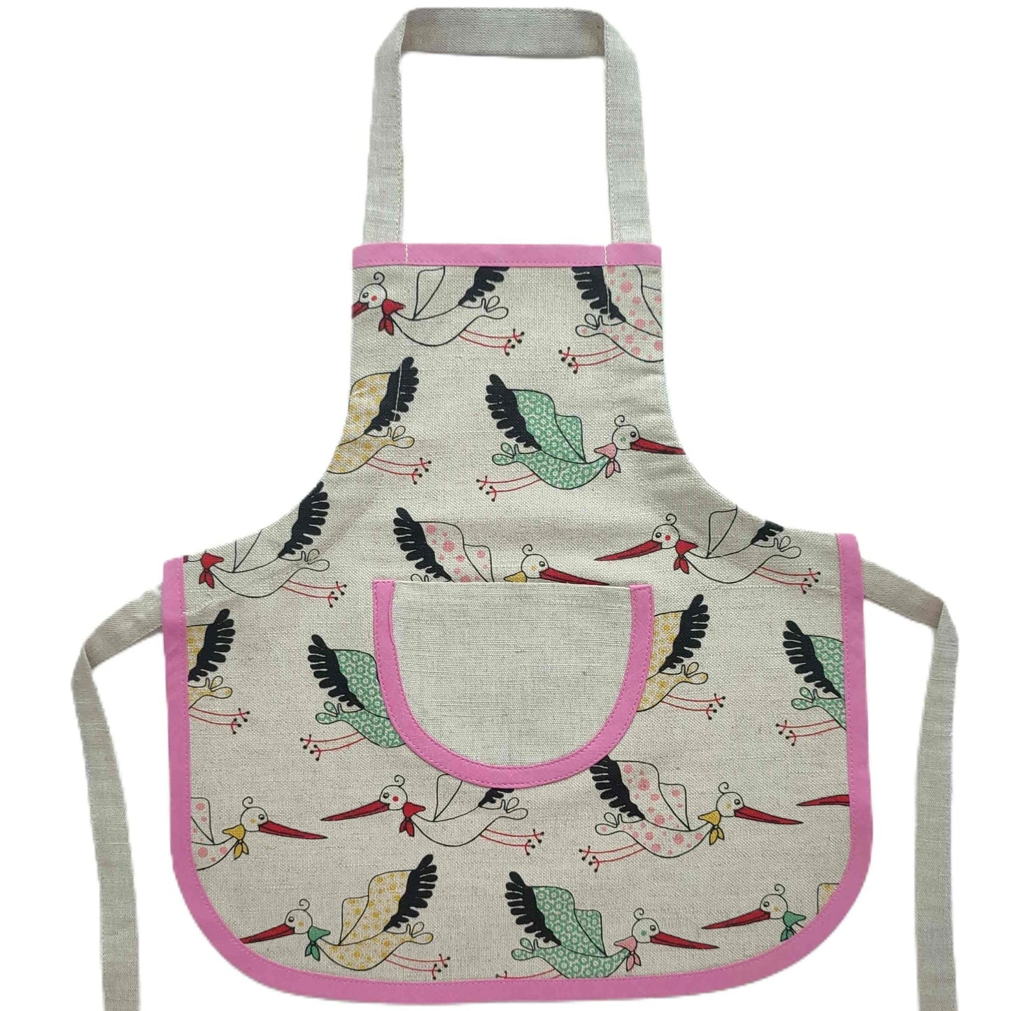 Children's apron (1-4 years old) STORK - Linen4me