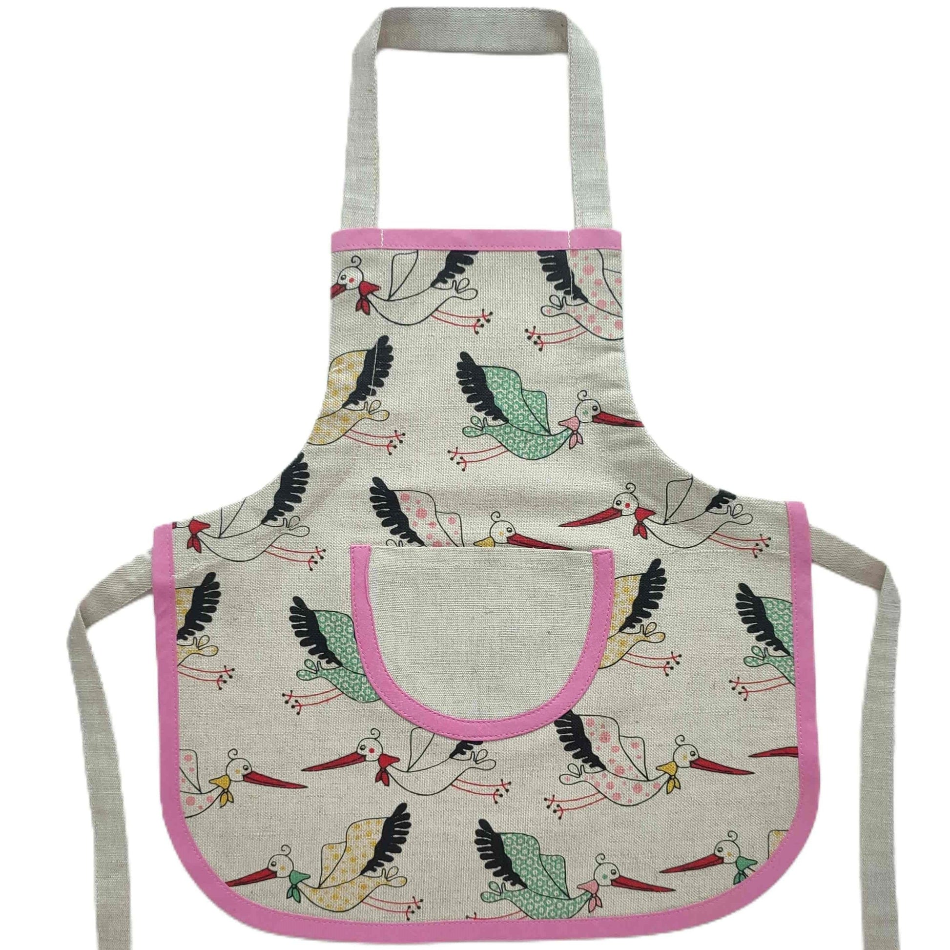 Children's apron (1-4 years old) STORK - Linen4me