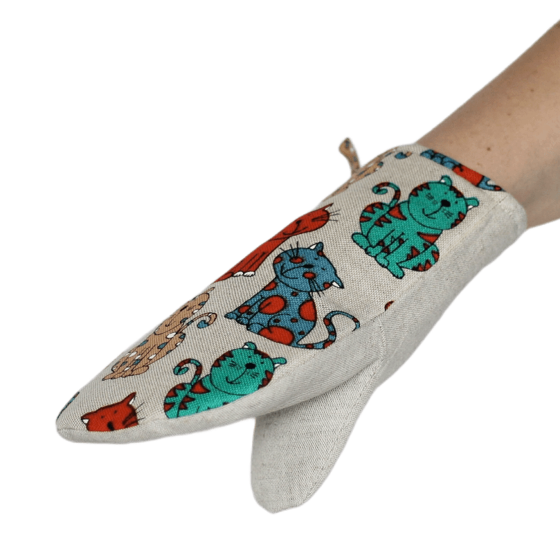 Oven mitt ORANGE CAT - Linen4me