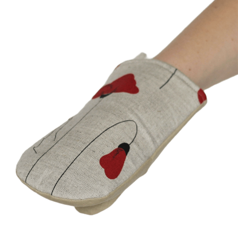 Oven mitt POPPIES - Linen4me