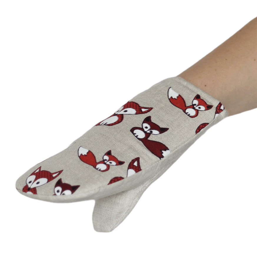 Oven mitt FOXES - Linen4me