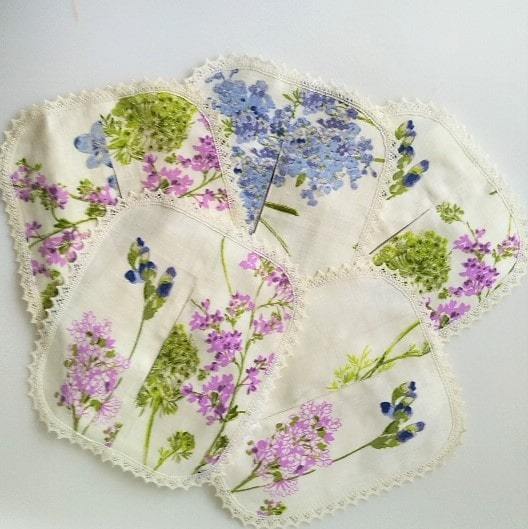 Cover for box with paper napkins LILAC - Linen4me