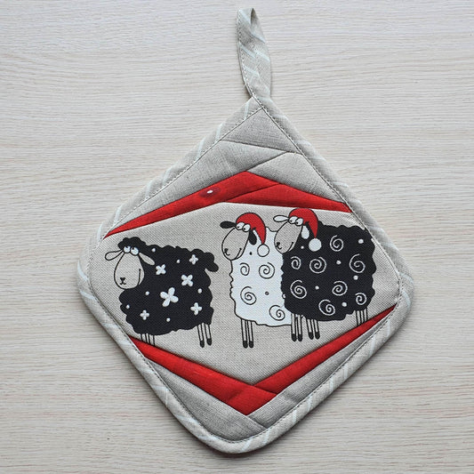 Kitchen potholder CHRISTMAS SHEEPS - Linen4me