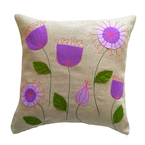 Decorative pillowcase with applique MOOD - Linen4me