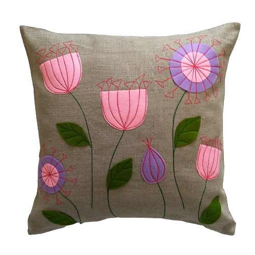 Decorative pillowcase with applique MOOD - Linen4me