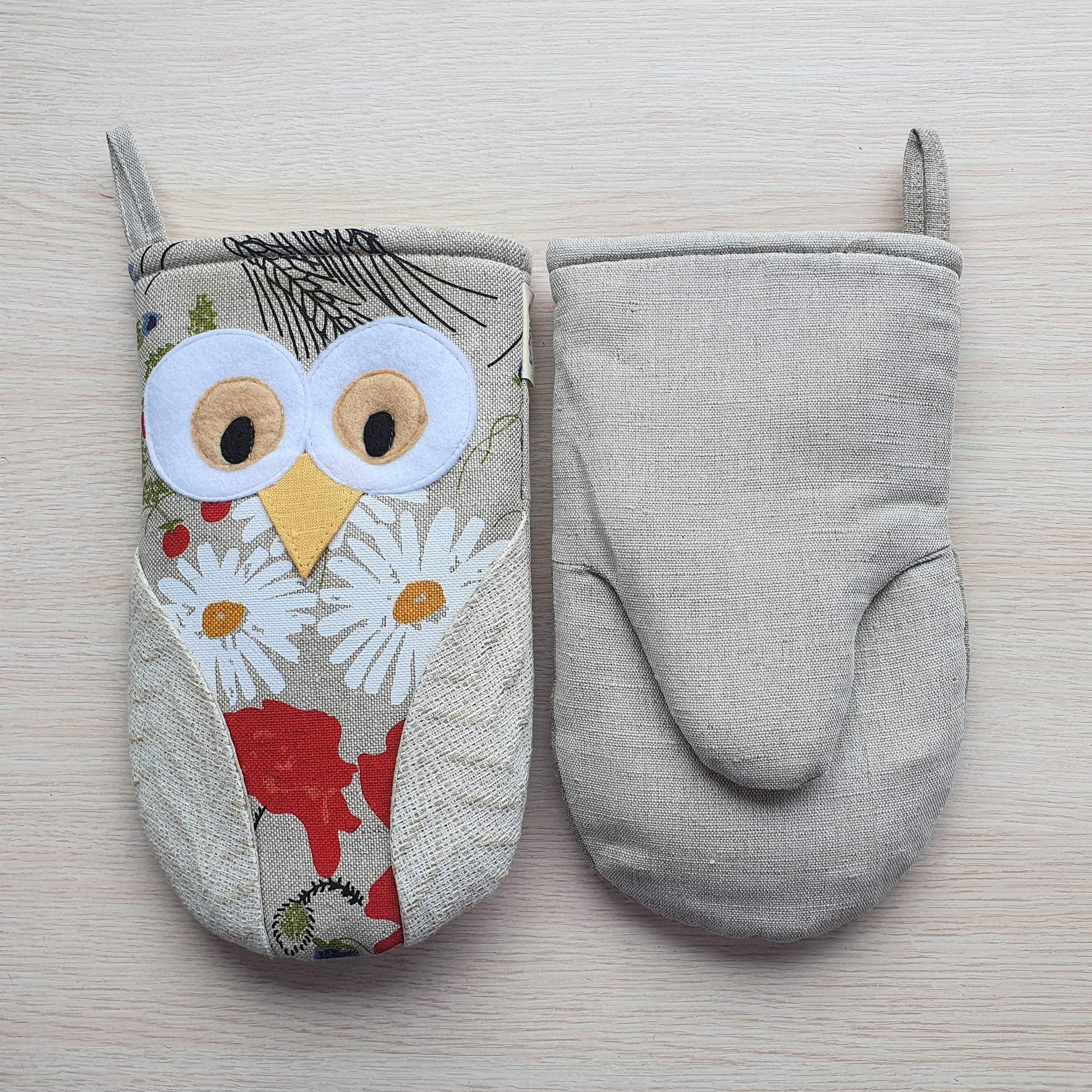 Oven mitt OWL ELIZA - Linen4me