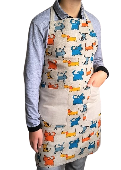 Apron BRIGHT DOGS - Linen4me