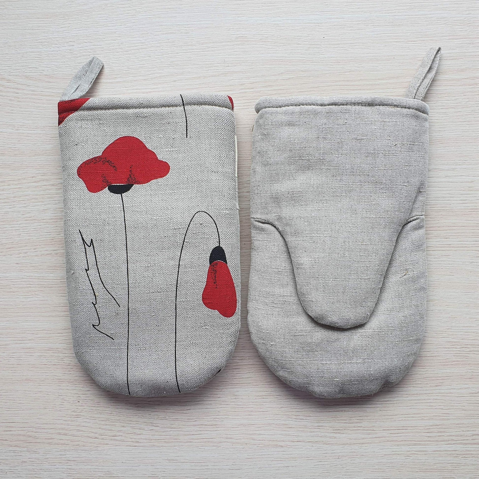 Oven mitt POPPIES - Linen4me