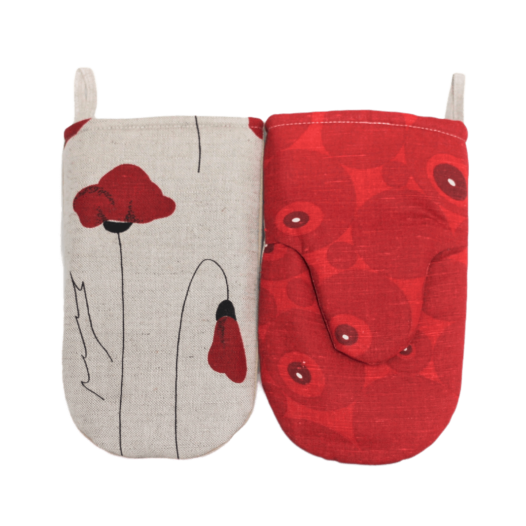 Oven mitt POPPIES - Linen4me