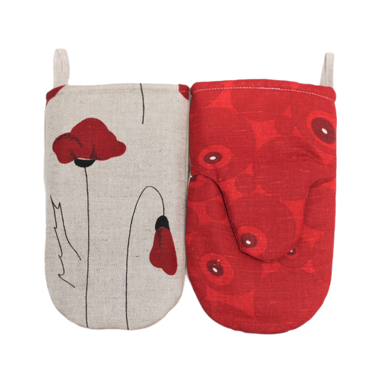 Oven mitt POPPIES - Linen4me
