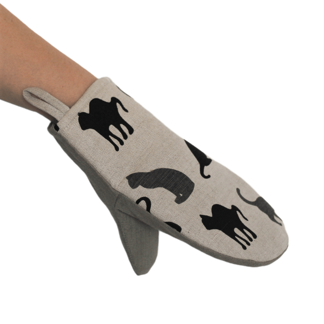Oven mitt BLACK CAT - Linen4me