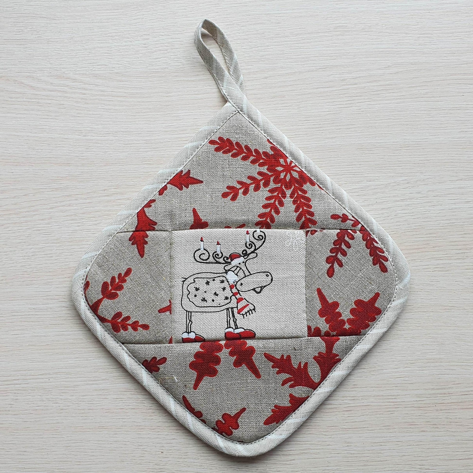 Kitchen potholder CHRISTMAS DEER - Linen4me