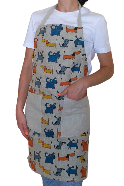 Apron BRIGHT DOGS - Linen4me