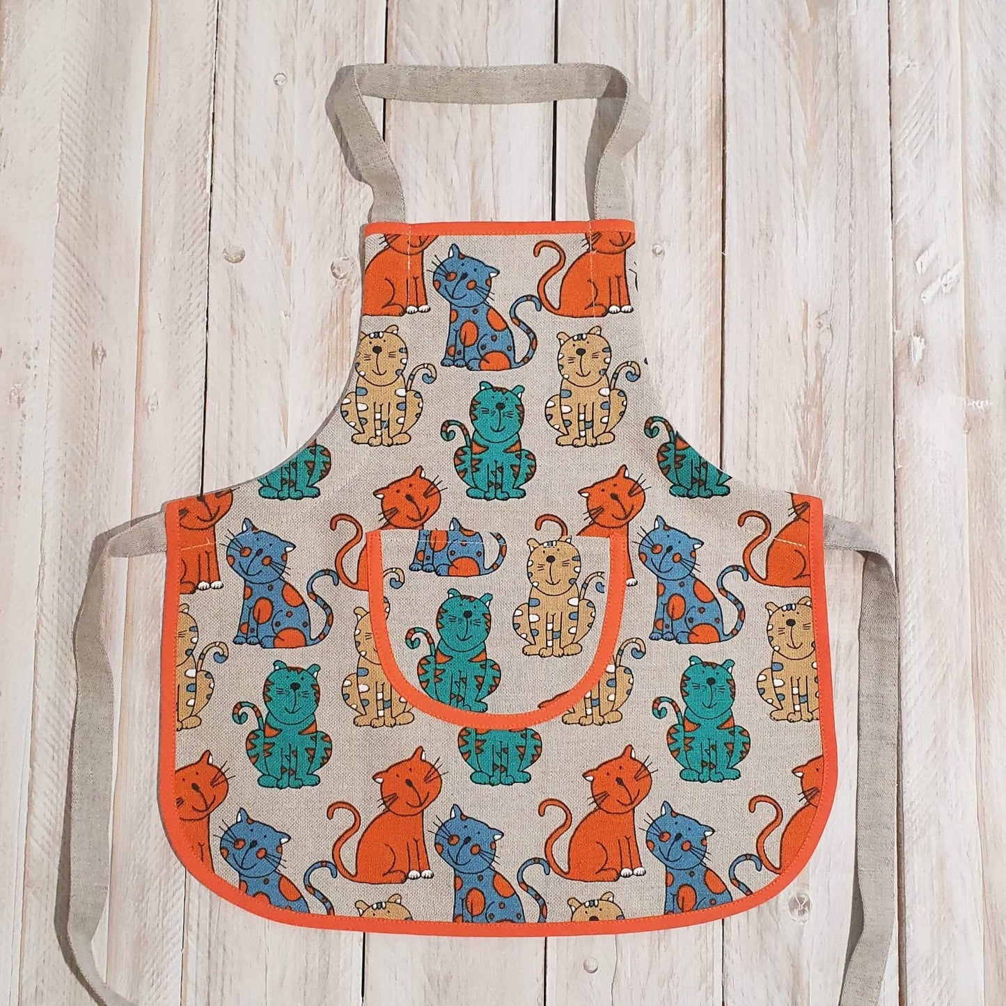 Children's apron (1-4 years old) LITTLE CAT - Linen4me