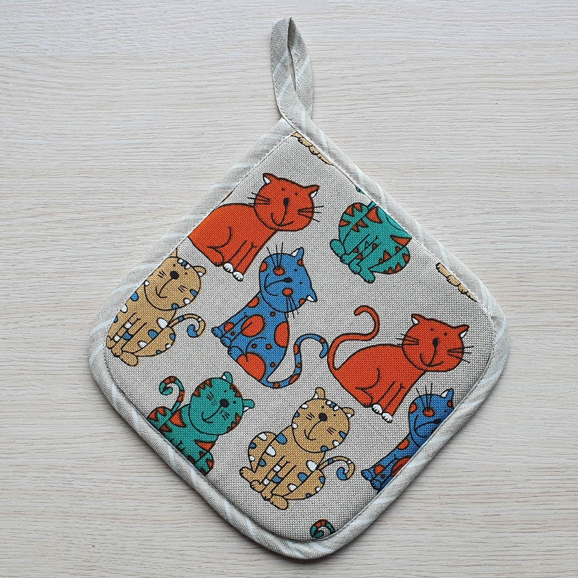 Kitchen potholder ORANGE CAT - Linen4me