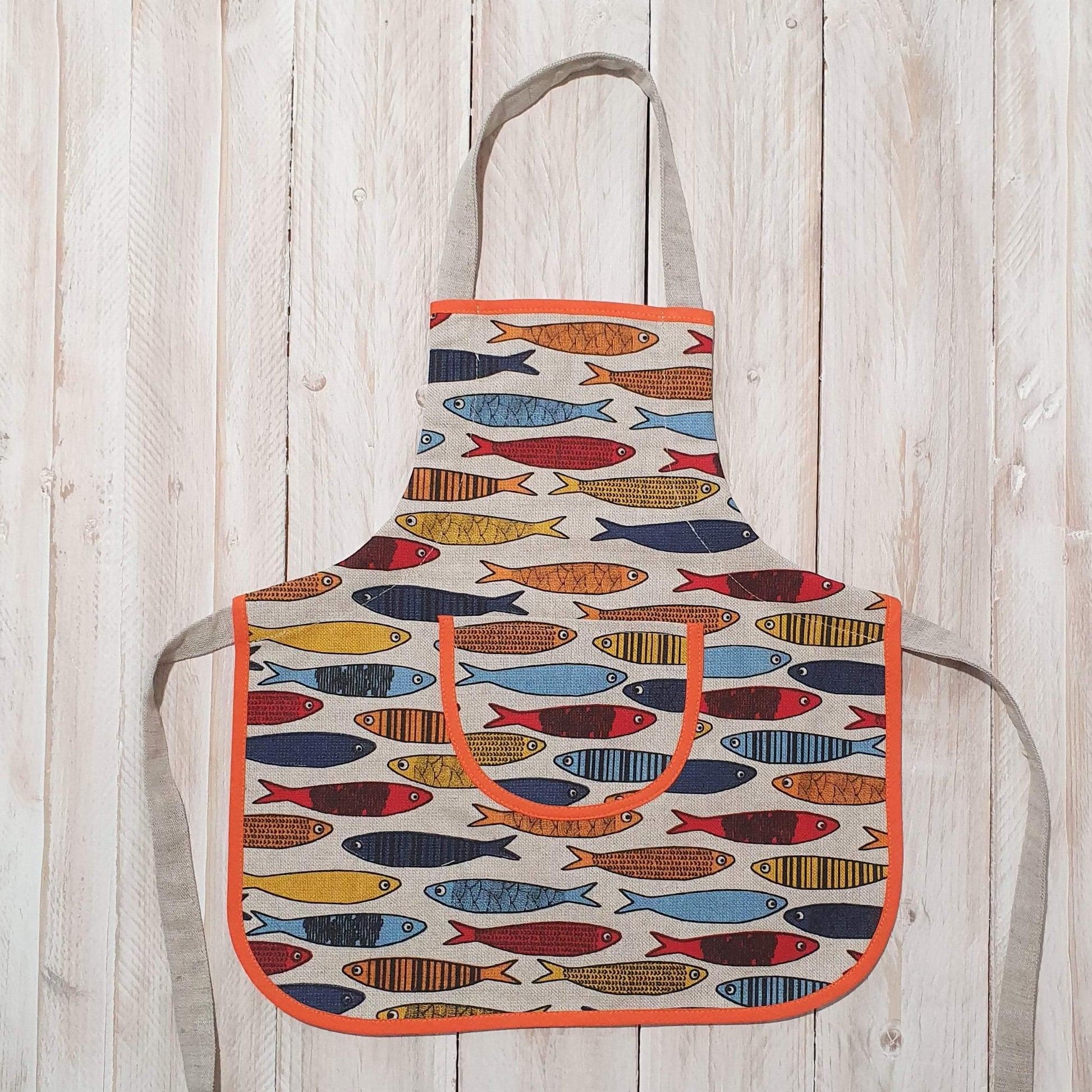 Children's apron (1-4 years old) FISH - Linen4me
