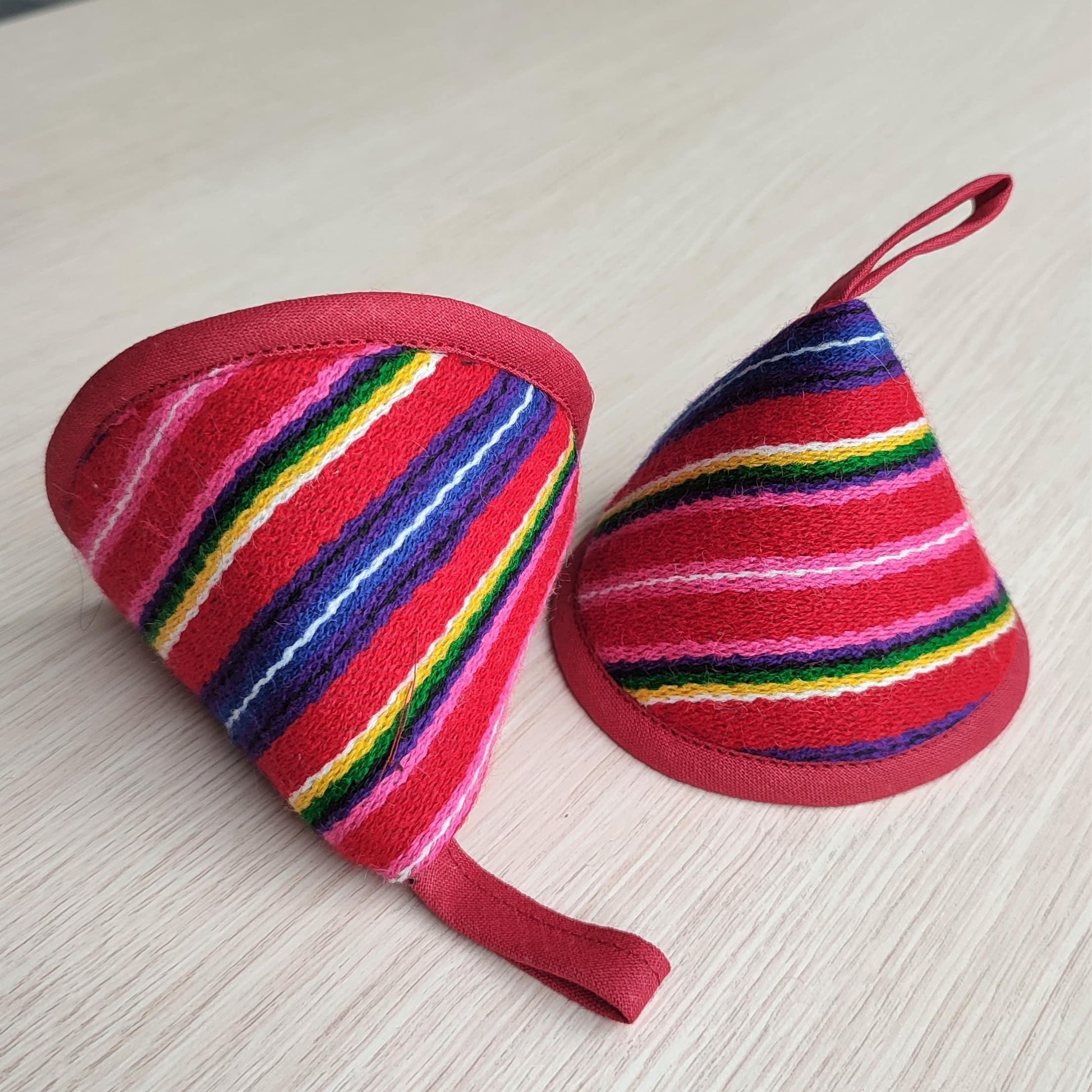 Small kitchen potholders STRIPED - Linen4me