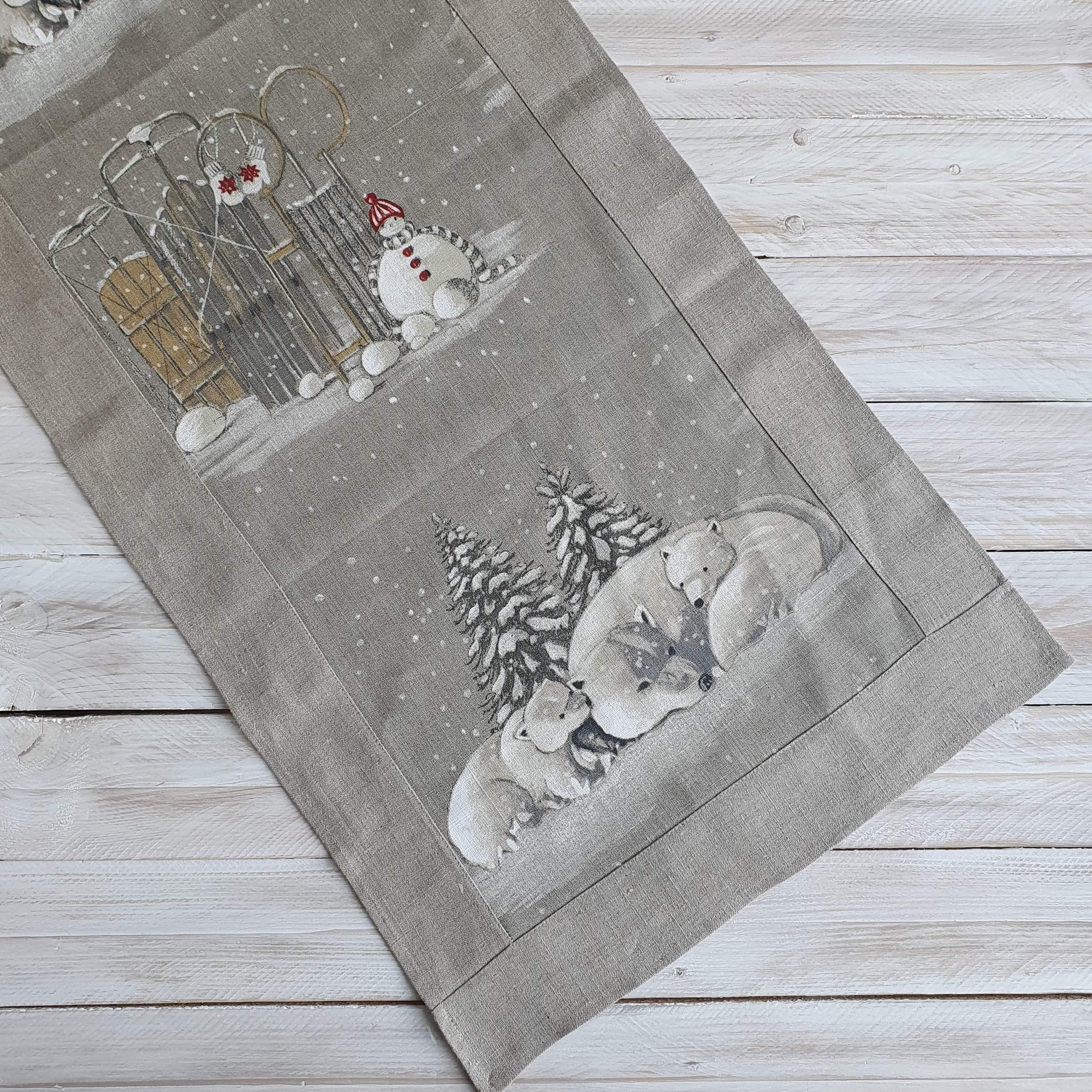 Table runner WINTER TALE - Linen4me