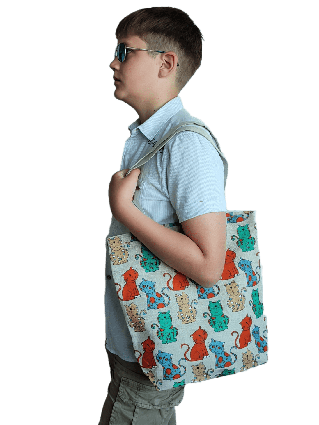 Shopping bag ORANGE CAT - Linen4me