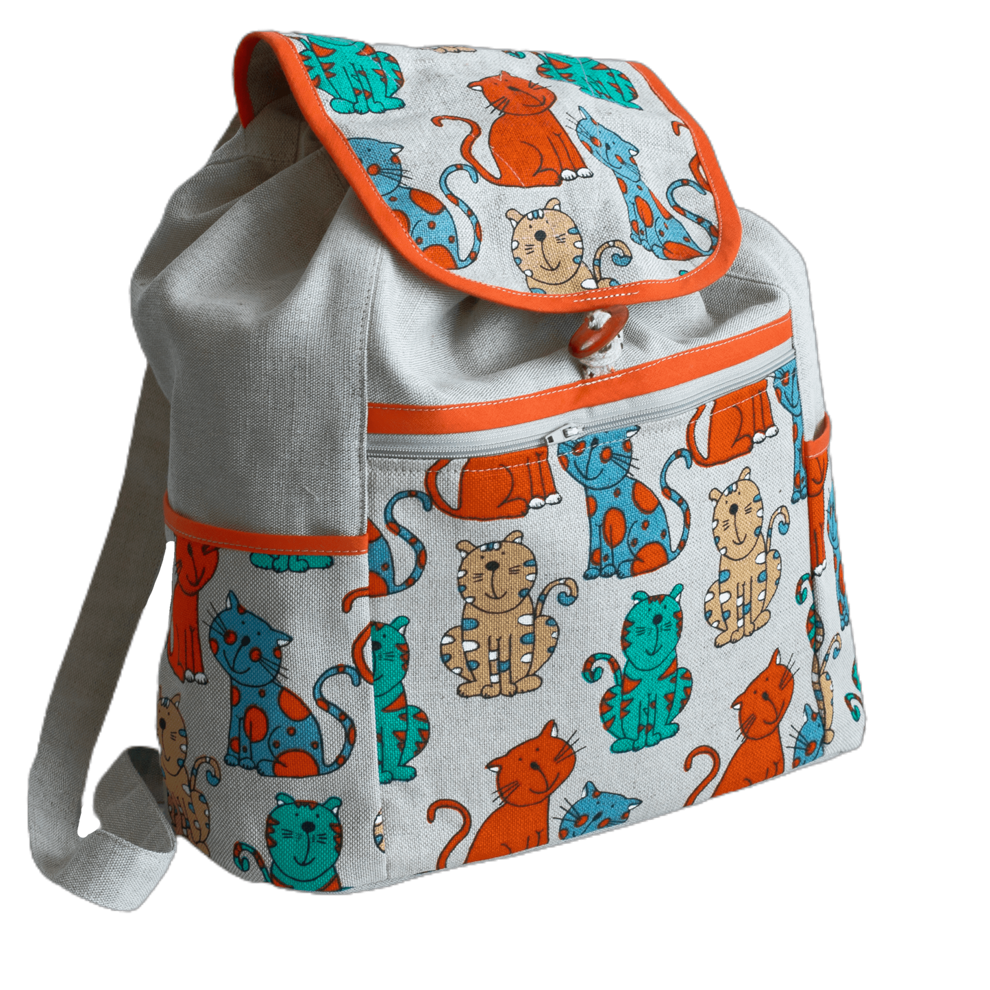 Backpack ORANGE CAT - Linen4me