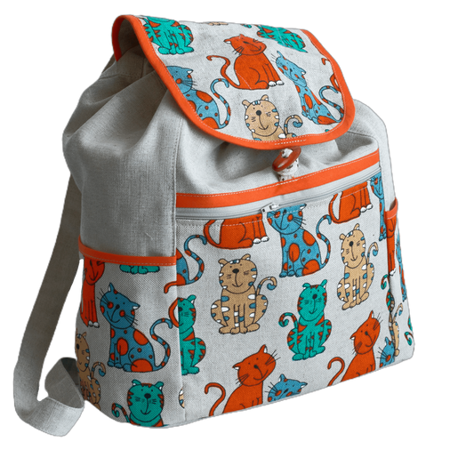 Backpack ORANGE CAT - Linen4me