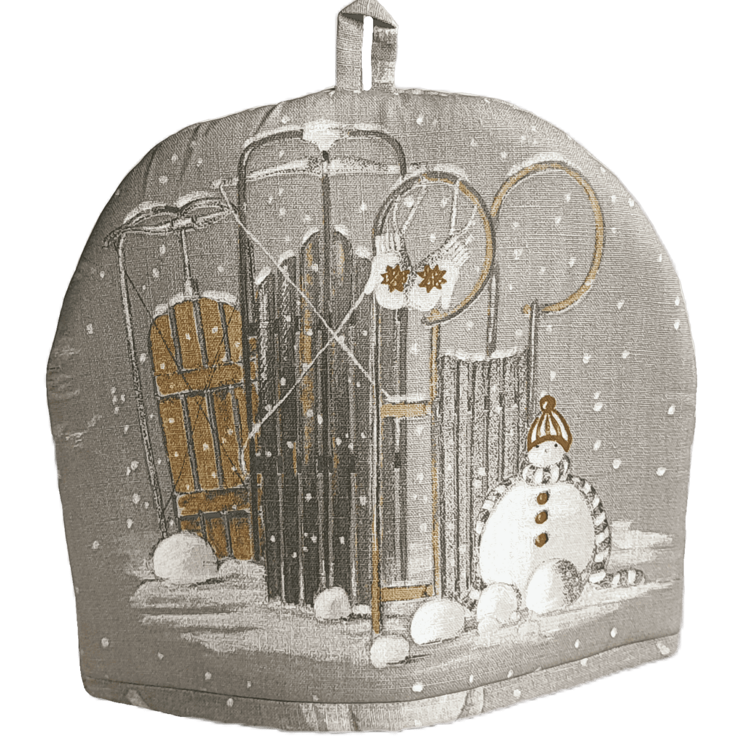 Textile heating pad for a teapot SNOWMAN - Linen4me