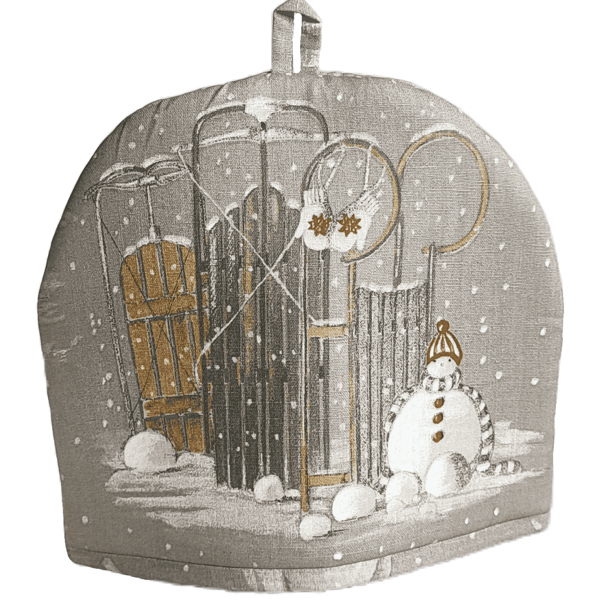 Textile heating pad for a teapot SNOWMAN - Linen4me