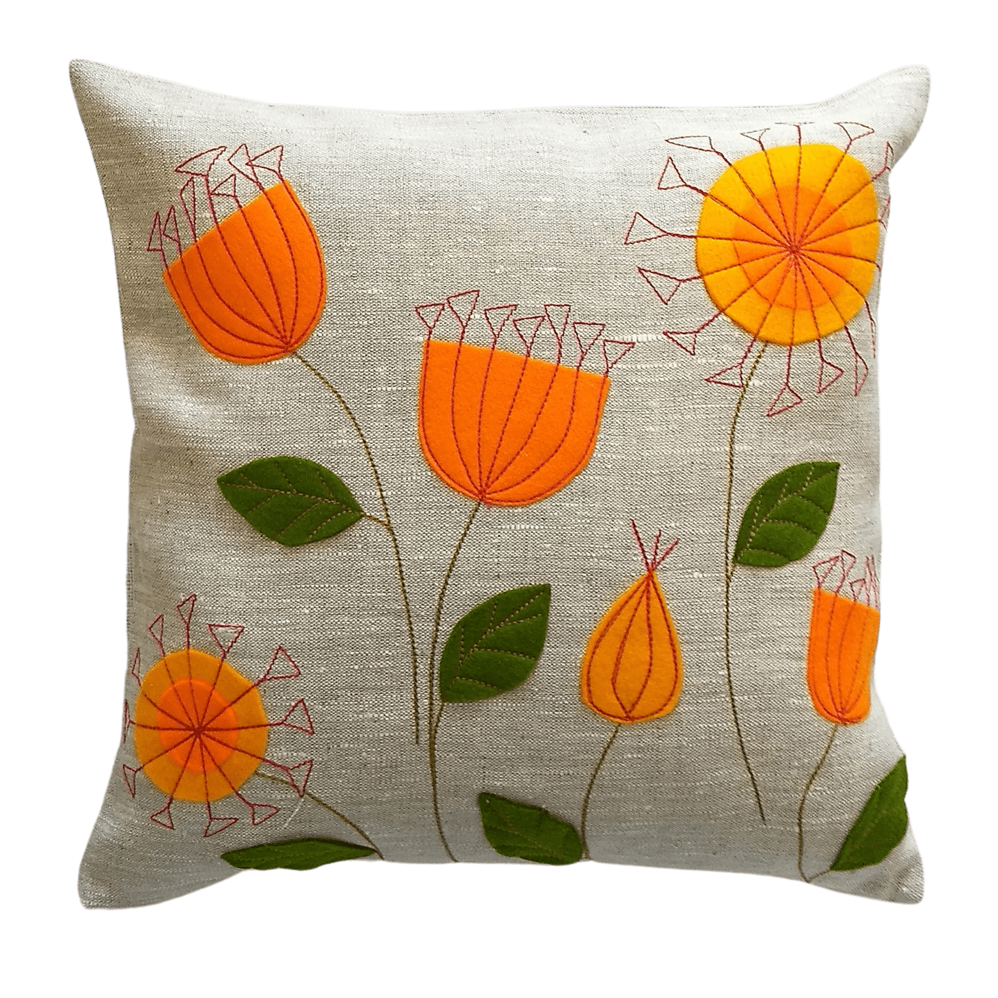 Decorative pillowcase with applique MOOD - Linen4me