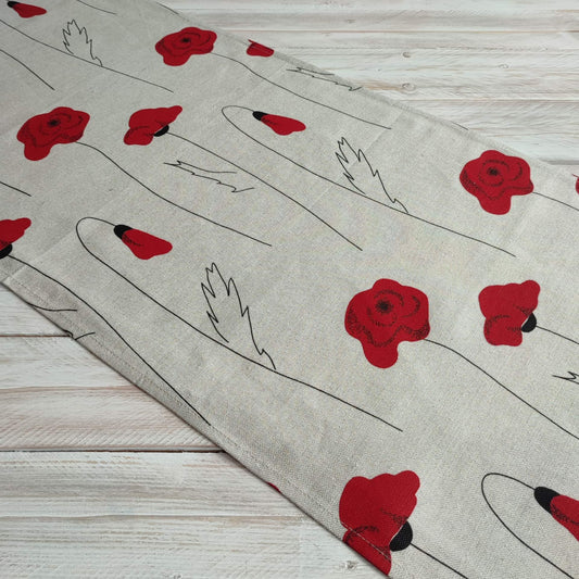 Table runner POPPIES - Linen4me