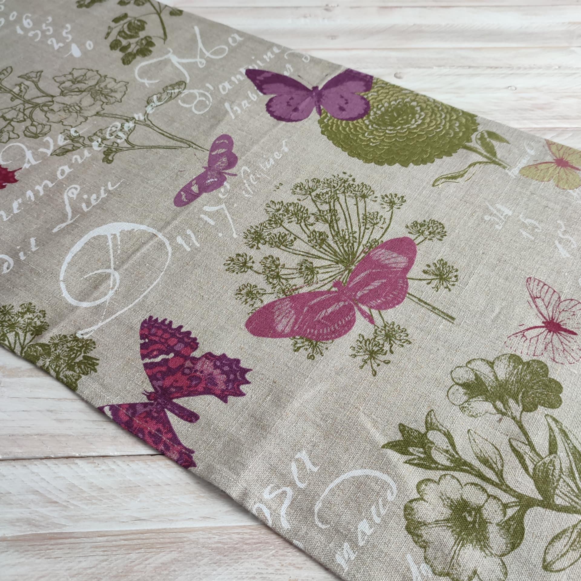 Table runner BUTTERFLIES - Linen4me