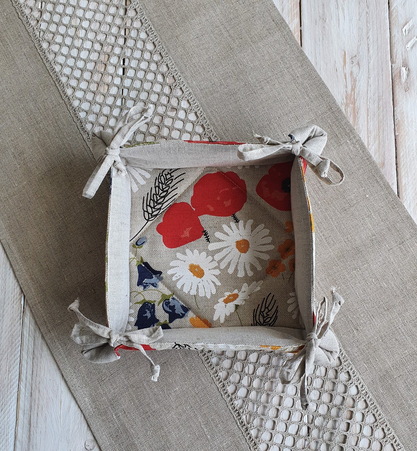 Breadbasket FLOWERS - Linen4me