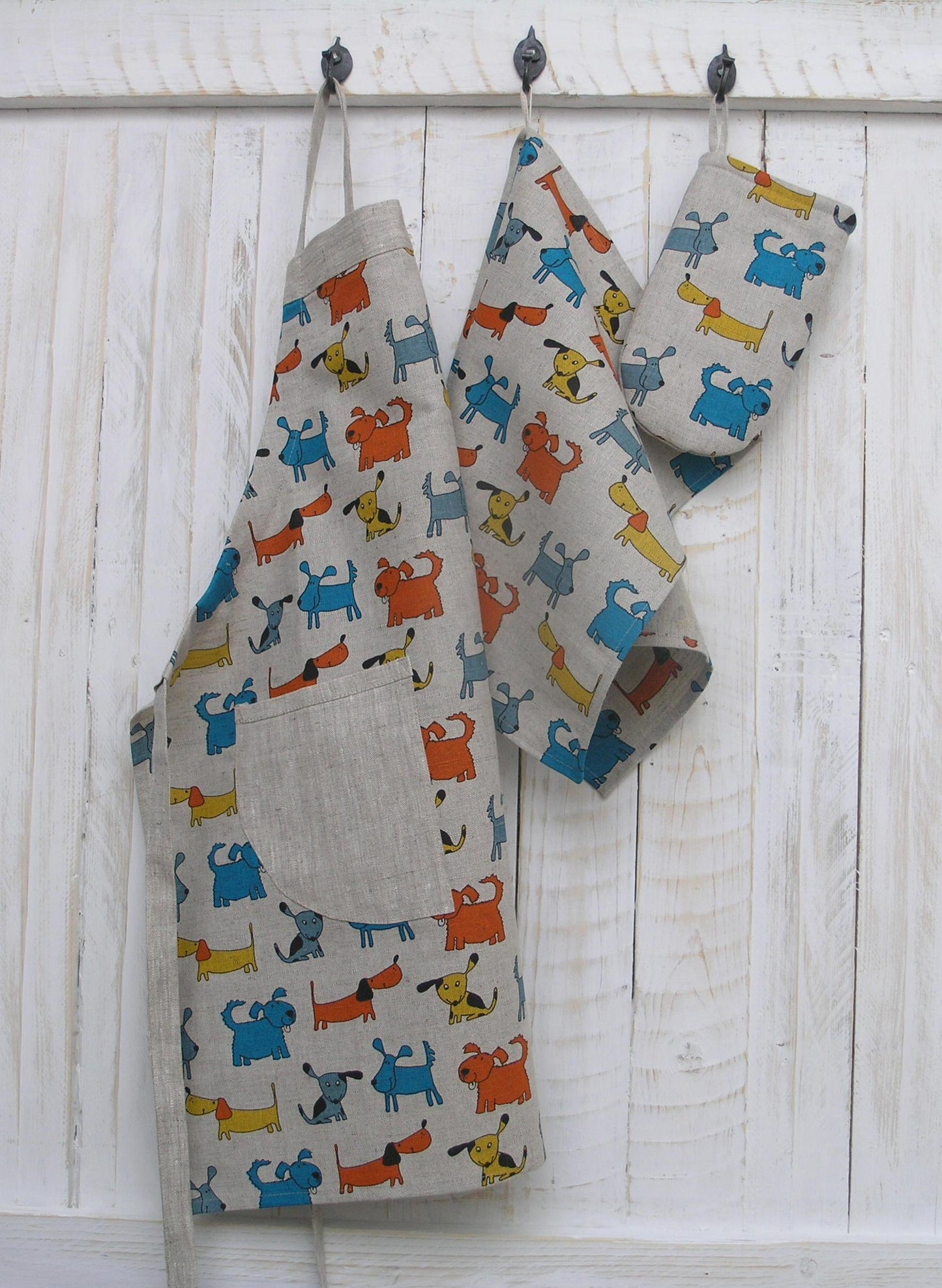 Apron BRIGHT DOGS - Linen4me