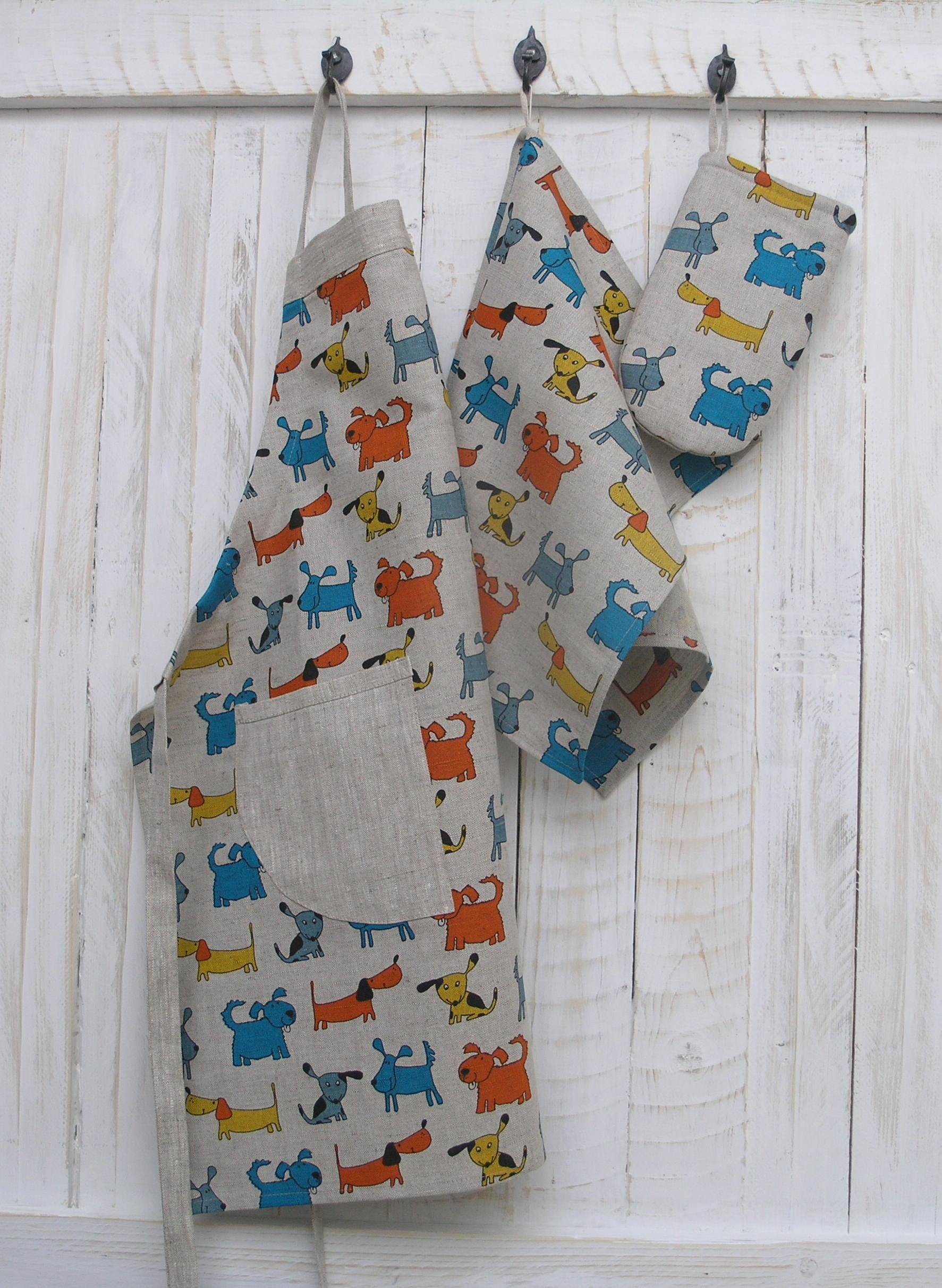 Apron BRIGHT DOGS - Linen4me